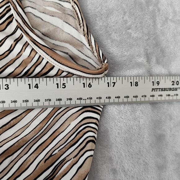 Trina Turk Swim Coverup Maxi Dress Womens 4 Small Silk Blend Zebra Hood Beach - Picture 8 of 11